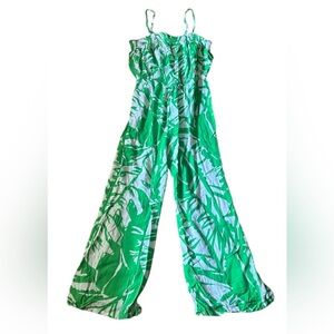Lilly Pulitzer For Taget Green and White Boom Boom Jumpsuit Girl’s Size XL